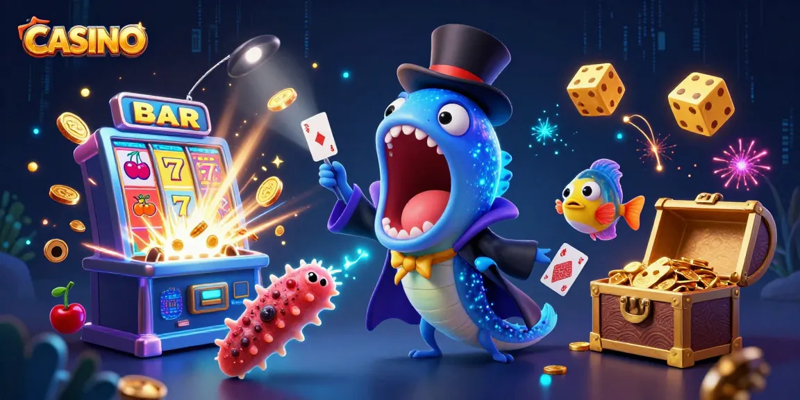 Experience casino thrills with a magical underwater twist featuring card tricks and vibrant jackpots.